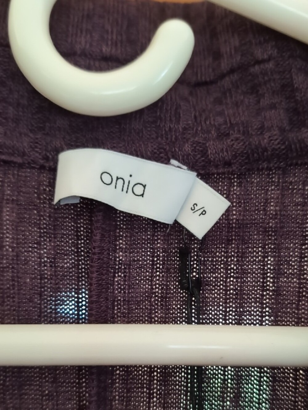 Onia Plum Ribbed Button-Front Duster - Picture 3 of 9